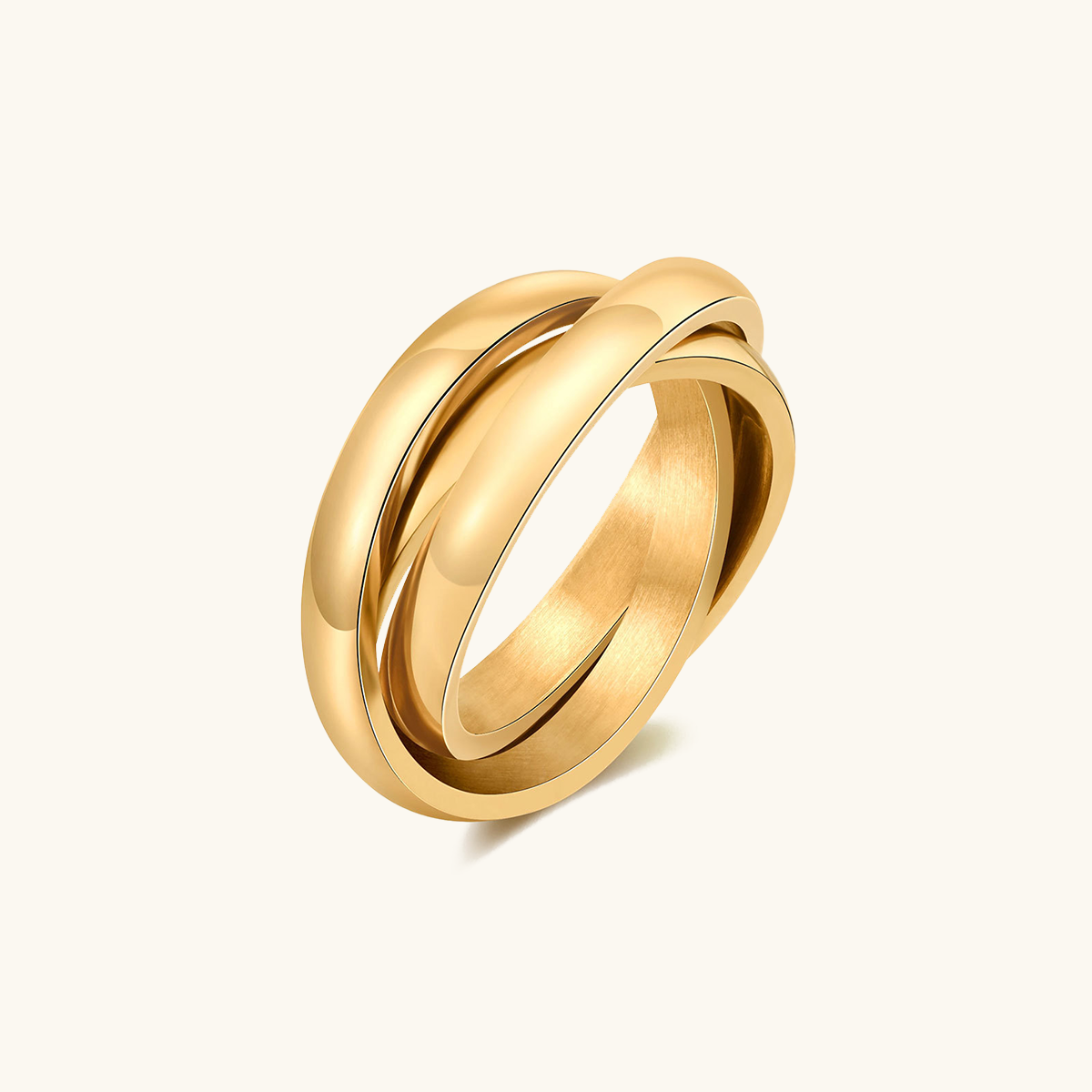 Pierścień Havana Curb Ring Stack - Złoty